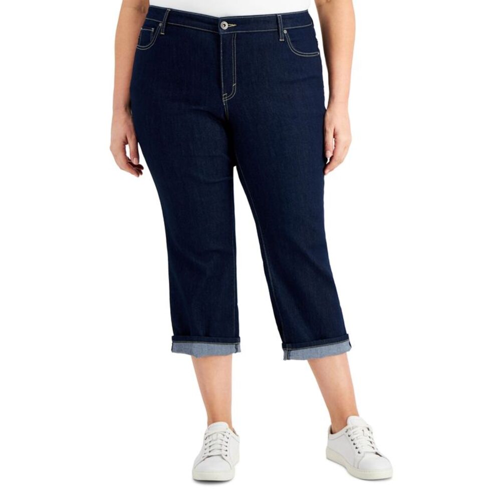 Style & Co Plus Size Roll Cuff Capri Pants
